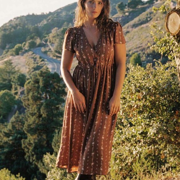 The Simple Dawn Dress in Russet Vine Size Large - Picture 1 of 11